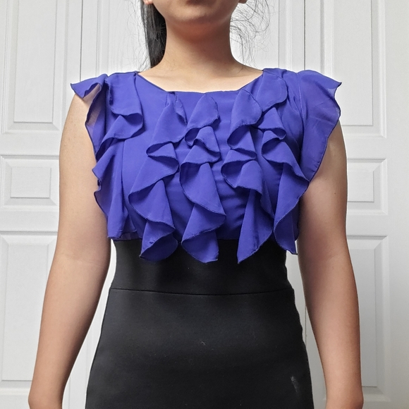 Purple and black bodycon dress - Picture 2 of 5